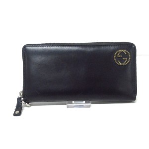 グッチ GUCCI 長財布 レディース スカーレット 308006 黒 レザー【中古】20240303