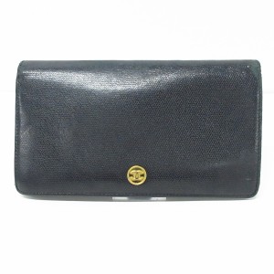 シャネル CHANEL 長財布 レディース - 黒 レザー【中古】20240303