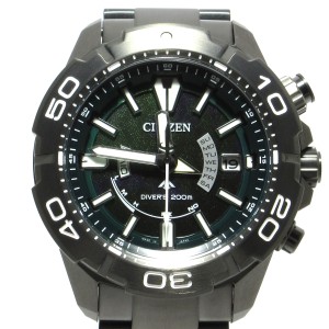 シチズン CITIZEN 腕時計 美品 PROMASTER MARINE(プロマスター マリーン) H112-A106R01 / AS7146-58W メンズ グリーン【中古】20240424