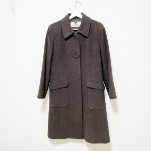 クレージュ COURREGES コート レディース 美品 - ダークグレー 長袖/肩パッド/冬【中古】20240315