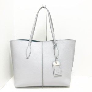 トッズ TOD'S トートバッグ レディース ジョイ グレー レザー【中古】20240327