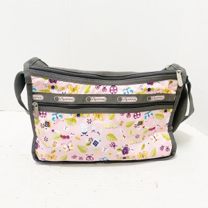 レスポートサック LESPORTSAC ショルダーバッグ レディース - ピンク×グレー×マルチ レスポナイロン【中古】20240408