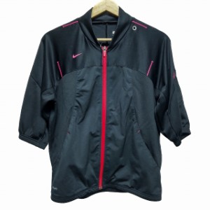 ナイキ NIKE ブルゾン サイズM レディース 美品 - 黒×レッド 半袖/春/夏【中古】20240317