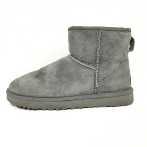 アグ UGG ショートブーツ 25 レディース クラシックミニ2 1016222 グレー ムートン【中古】20240304