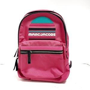 マークジェイコブス MARC JACOBS リュックサック レディース - M0014035 ピンク×ライトグリーン×黒 ナイロン【中古】20240405