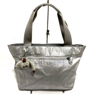 キプリング Kipling ハンドバッグ レディース 美品 - シルバー ナイロン【中古】20240323