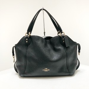 コーチ COACH トートバッグ レディース イーディー ショルダー バッグ 28 57124 黒 レザー【中古】20240319