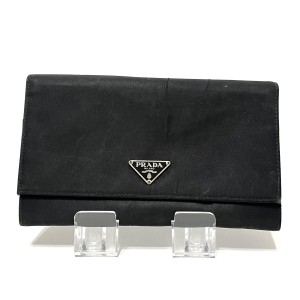 プラダ PRADA 長財布 レディース - 黒 ナイロン【中古】20240402