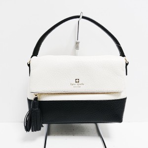 ケイトスペード Kate spade ハンドバッグ レディース - WKRU2482 アイボリー×黒 レザー【中古】20240328