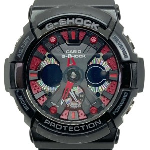 カシオ CASIO 腕時計 G-SHOCK GA-200SH メンズ アナデジ 黒×レッド【中古】20240423