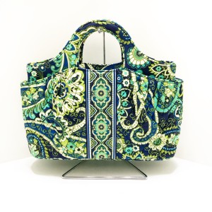 ベラブラッドリー Vera Bradley ハンドバッグ レディース 美品 - ネイビー×イエローグリーン×マルチ 花柄 コットン【中古】20240416