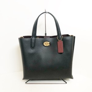 コーチ COACH トートバッグ レディース 美品 ウィロウ トート 24 C8869 黒 レザー【中古】20240322