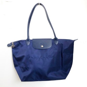 ロンシャン LONGCHAMP ショルダーバッグ レディース ル・プリアージュネオ ネイビー ナイロン×レザー【中古】20240319