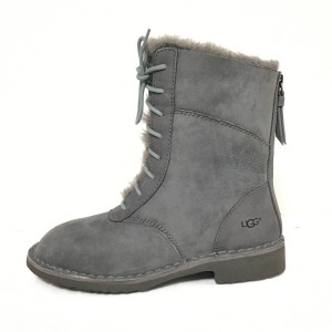 アグ UGG ショートブーツ 22 レディース デイニー 1017507 ダークグレー ムートン【中古】20240323