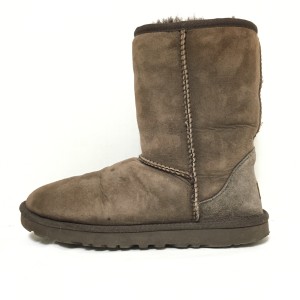 アグ UGG ショートブーツ 25 レディース クラシックショート 5825 ダークブラウン ムートン【中古】20240320