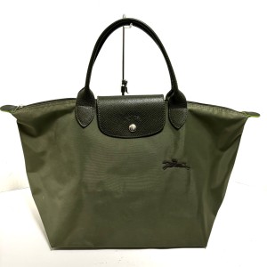 ロンシャン LONGCHAMP ハンドバッグ レディース ル・プリアージュクラブ カーキ 折りたたみ ナイロン×レザー【中古】20240330