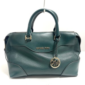 マイケルコース MICHAEL KORS ハンドバッグ レディース - 30F9GYYS1L ダークグリーン レザー【中古】20240319