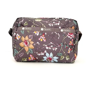 レスポートサック LESPORTSAC ショルダーバッグ レディース - ダークグレー×マルチ 花柄 レスポナイロン【中古】20240515