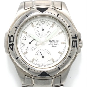 カシオ CASIO 腕時計 - MTD-1046 メンズ 10BAR シルバー【中古】20240329