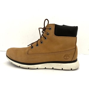 ティンバーランド Timberland ショートブーツ 23 レディース - ブラウン×ダークブラウン ヌバック×レザー【中古】20240409