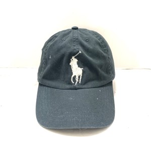 ポロラルフローレン POLObyRalphLauren キャップ レディース - ダークネイビー×ライトグレー コットン【中古】20240426