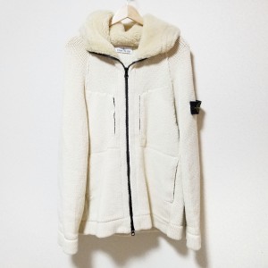 ストーンアイランド STONE ISLAND ブルゾン サイズXL メンズ 美品 - アイボリー×黒 長袖/ニット/ムートン/秋/冬【中古】20240410