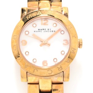 マークジェイコブス MARC BY MARC JACOBS 腕時計 - MBM3078 レディース ラインストーン 白【中古】20240319