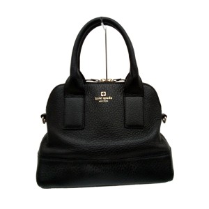 ケイトスペード Kate spade ハンドバッグ レディース - 黒 レザー【中古】20240407