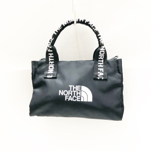 ノースフェイス ハンドバッグ レディース 美品 NN2PP75J 黒×白 韓国限定/ホワイトレーベル/ミニバッグ ナイロン【中古】20240423