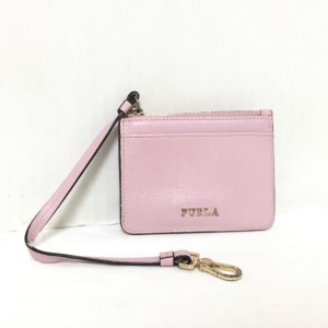 フルラ FURLA コインケース レディース - ピンク パスケース付き レザー【中古】20240324