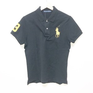 ラルフローレン RalphLauren 半袖ポロシャツ サイズ5f M レディース ビッグポニー 黒【中古】20240326