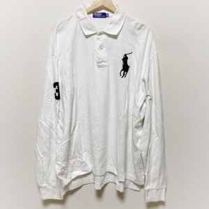 ポロラルフローレン POLObyRalphLauren 長袖ポロシャツ サイズXXL XL メンズ ビッグポニー 白【中古】20240413