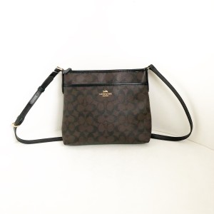 コーチ COACH ショルダーバッグ レディース シグネチャージップファイルクロスボディーショルダーバッグ F29210【中古】20240403