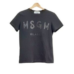 エムエスジィエム MSGM 半袖Tシャツ サイズS レディース - 黒 クルーネック【中古】20240407