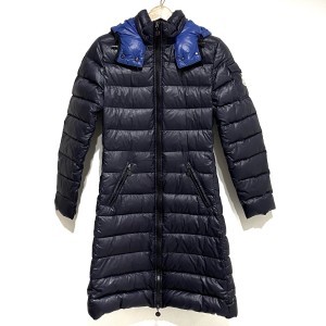 モンクレール MONCLER ダウンコート サイズ1 S レディース MOKACINE(モカシン) ダークネイビー 長袖/冬【中古】20240409