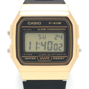 カシオ CASIO 腕時計 - F-91W メンズ 黒【中古】20240328