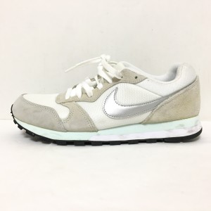 ナイキ NIKE スニーカー 25 レディース MDランナー2 749869-103 白×グレーベージュ×シルバー【中古】20240319