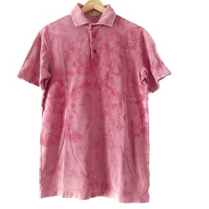 クルチアーニ Cruciani 半袖ポロシャツ サイズ50 XL レディース - ピンク 花柄【中古】20240510