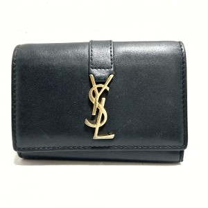 サンローランパリ SAINT LAURENT PARIS キーケース レディース - 438963 黒 6連フック レザー【中古】20240512