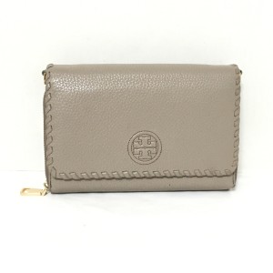 トリーバーチ TORY BURCH 財布 レディース - グレー ショルダーウォレット レザー【中古】20240315