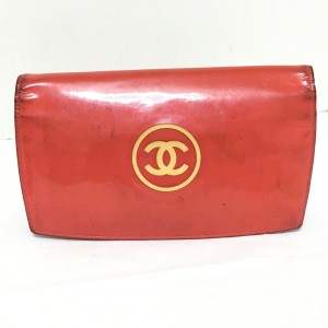 シャネル CHANEL 長財布 レディース - レッド ココマーク エナメル（レザー）【中古】20240324