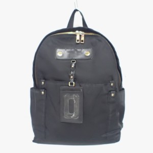 マークジェイコブス MARC JACOBS リュックサック レディース プレッピー ナイロンバックパック 黒 ナイロン×レザー【中古】20240402