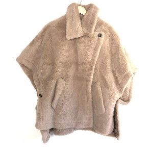 マックスマーラ Max Mara ポンチョ レディース - ピンクベージュ 冬【中古】20240417