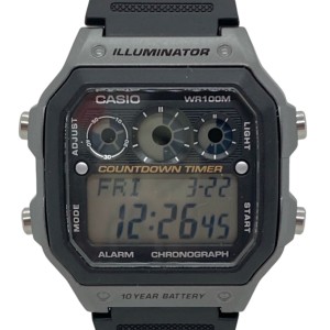 カシオ CASIO 腕時計 美品 - AE-1300WH メンズ 黒【中古】20240404