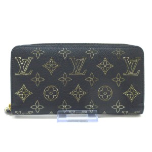 ルイヴィトン LOUIS VUITTON 長財布 マヒナ レディース 美品 ジッピーウォレット M82645 ノワール ラウンドファスナー【中古】20240402