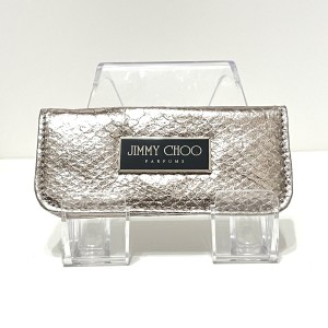 ジミーチュウ JIMMY CHOO コインケース レディース - ゴールド 型押し加工/PARFUMS エナメル（合皮）【中古】20240402