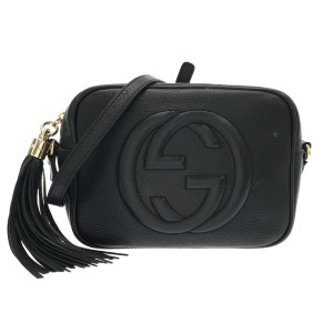 グッチ GUCCI ショルダーバッグ レディース ソーホー 308364 黒 レザー【中古】20240501