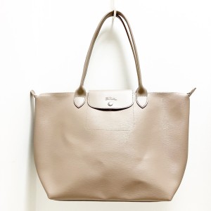 ロンシャン LONGCHAMP ボストンバッグ レディース ル・プリアージュキュイール ダークグレー 本体ロックなし レザー【中古】20240501