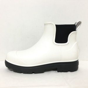 アグ UGG レインブーツ 23 レディース ドロップレット 1130831 白×黒 ラバー×化学繊維【中古】20240430