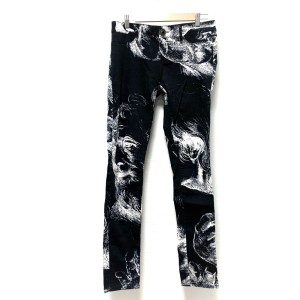 デシグアル Desigual パンツ サイズ30 XS レディース - 黒×アイボリー×ライトグレー フルレングス【中古】20240405